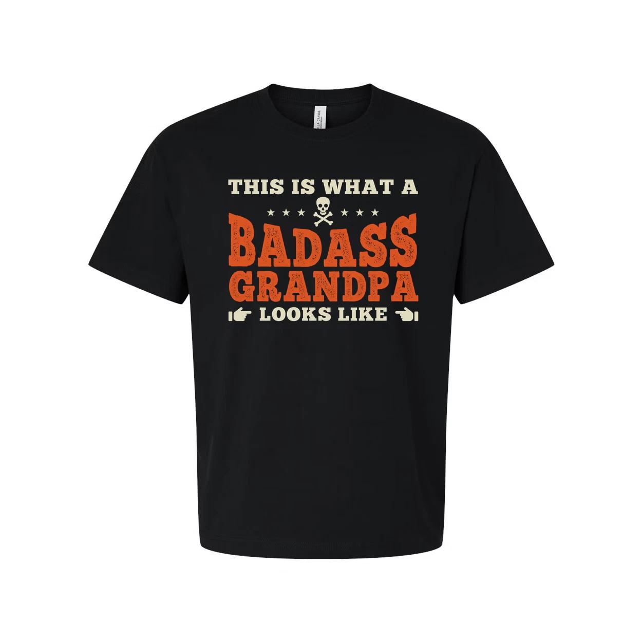 

This Is What A Badass Grandpa Looks Like Graphic Unisex T Shirt Funny Humor Tee XL