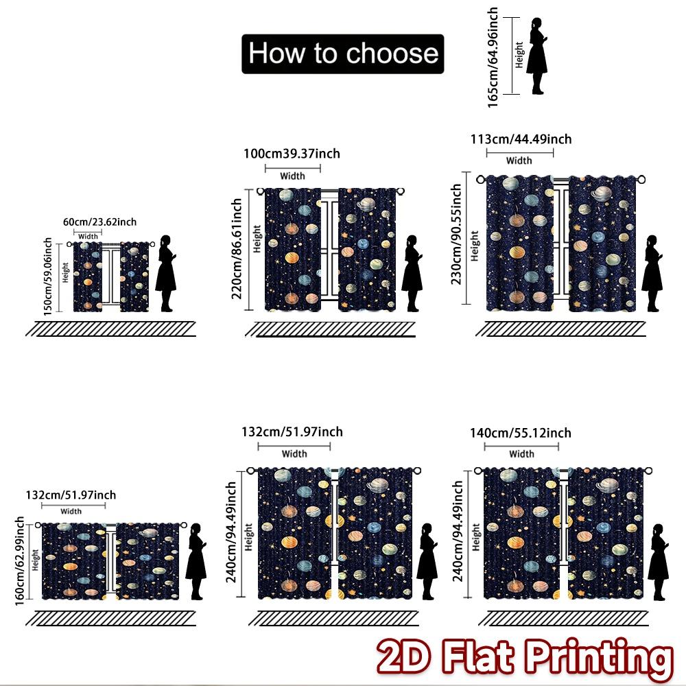 2D flat Photography Backdrop Popular Party Backdrop Colorful Cosmic Planets 100% Polyester Anniversary Perfect for Wall and