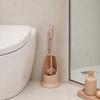 Long Handle Toilet Brush with Anti-Slip Grip, Silicone Bristles Curved Double Head Cleaning Brush for Deep Cleaning Stain