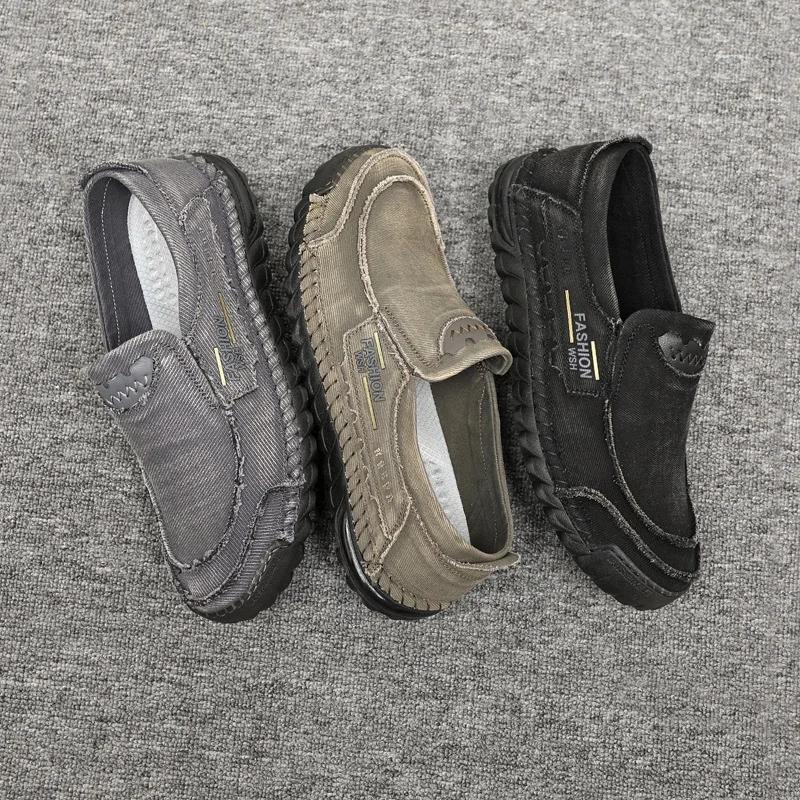 Herren Casual Canvas Schuhe Herren Slipper Atmungsaktive Slip-on Flats Männliche Vulkanisierte Schuhe Fahrschuhe Übergröße 47 Laufschuh