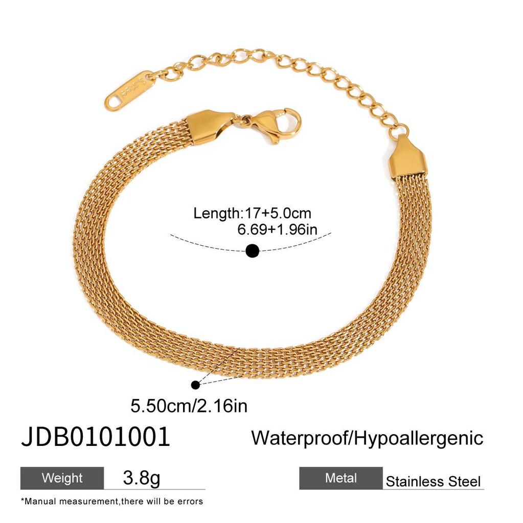 Jiedin European and American plain circle titanium steel necklace bracelet does not fade jewelry stainless steel jewelry