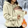 Womens Fleece-Lined Zip-Up Hoodie Sweater 2026 Fall Winter Thick Warm Loose Fit Casual Outwear