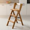 Ladderkruk met Rugleuning Multifunctionele Trapstoel Ruimtebesparend