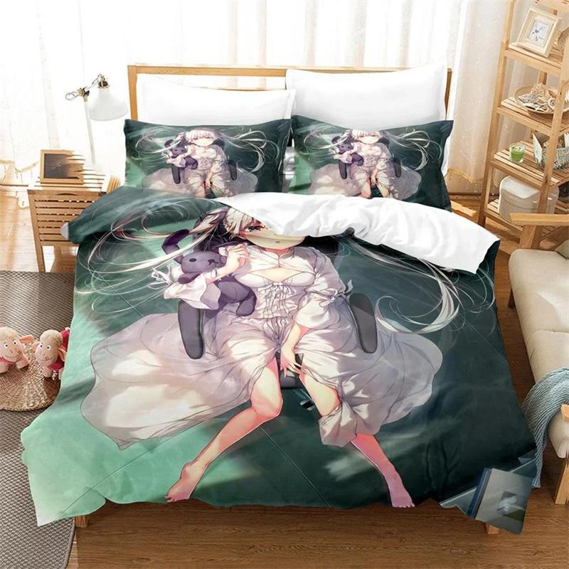 

Anime Yosuga No Sora Kasugano Bedding Sets exquisite bed supplies set duvet cover bed comforter set luxury birthday gift 135x200cm 2pcs