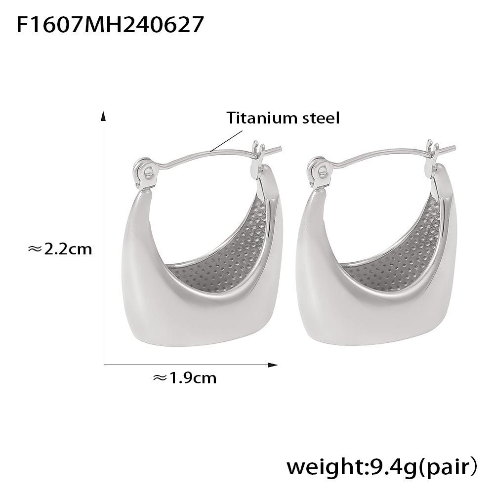 Elegant French Luxury Earrings for Women, 18K Gold Plated Titanium Steel