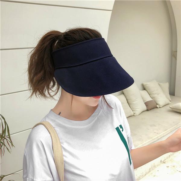 Simple foldable empty top hat women's summer ins face covering sun protection sun hat versatile travel sun hat