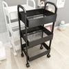 Space Efficient Storage Rack Multi-Layers Mobile Storage Rack Double Layers Handcart  Kitchen
