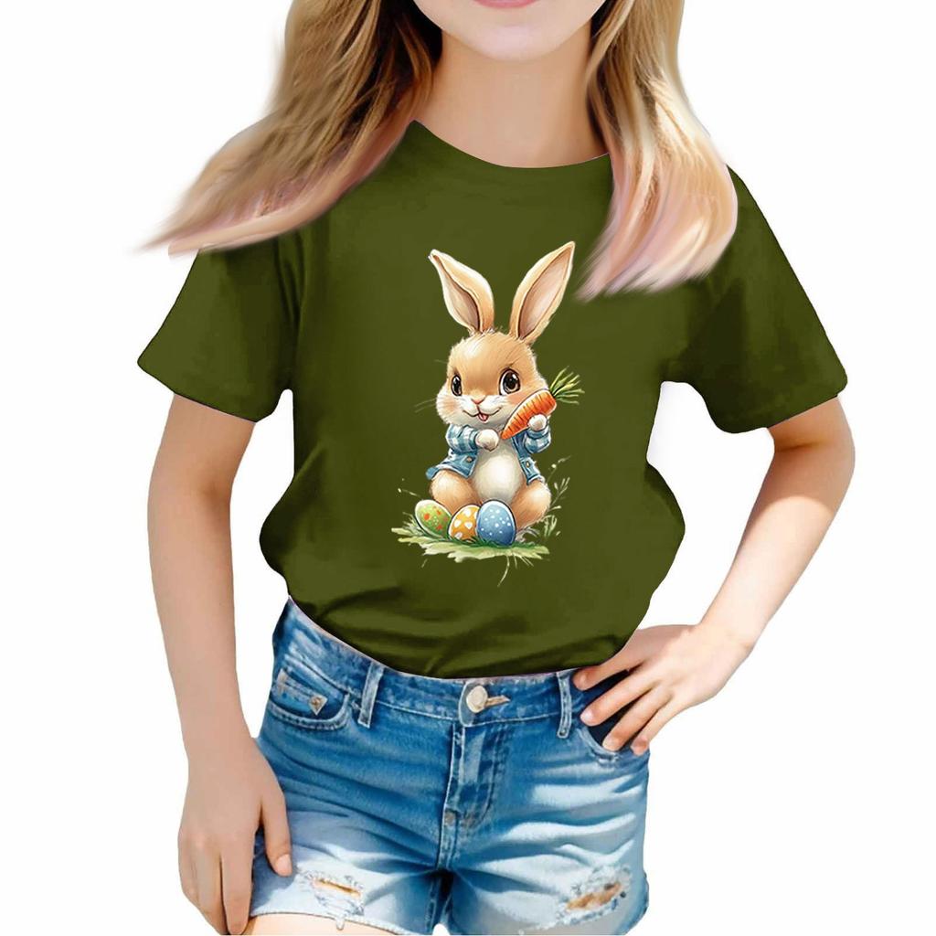 Kleinkind Mädchen Jungen T-Shirts Kinder Top Jungen und Mädchen Bedrucktes Kurzarm T-Shirt