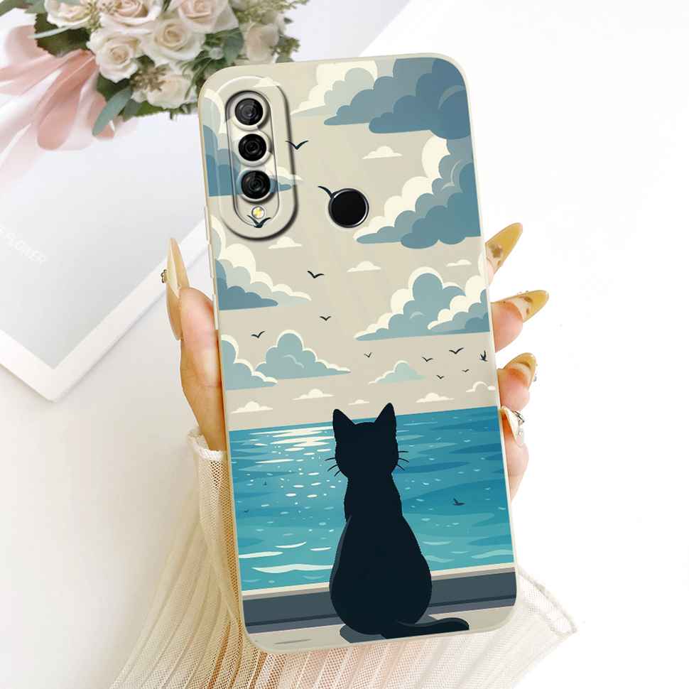 Honor 10i Silicone Phone Case Full Cover For Honor 20 lite 20lite Honor10i Protection Cute Cartoon Girl Design Protective Shell