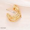 Exaggerated Wide Clip-On Earrings Set For Women Simple Metal Earring Daily Wear Vacation Jewelry Gift