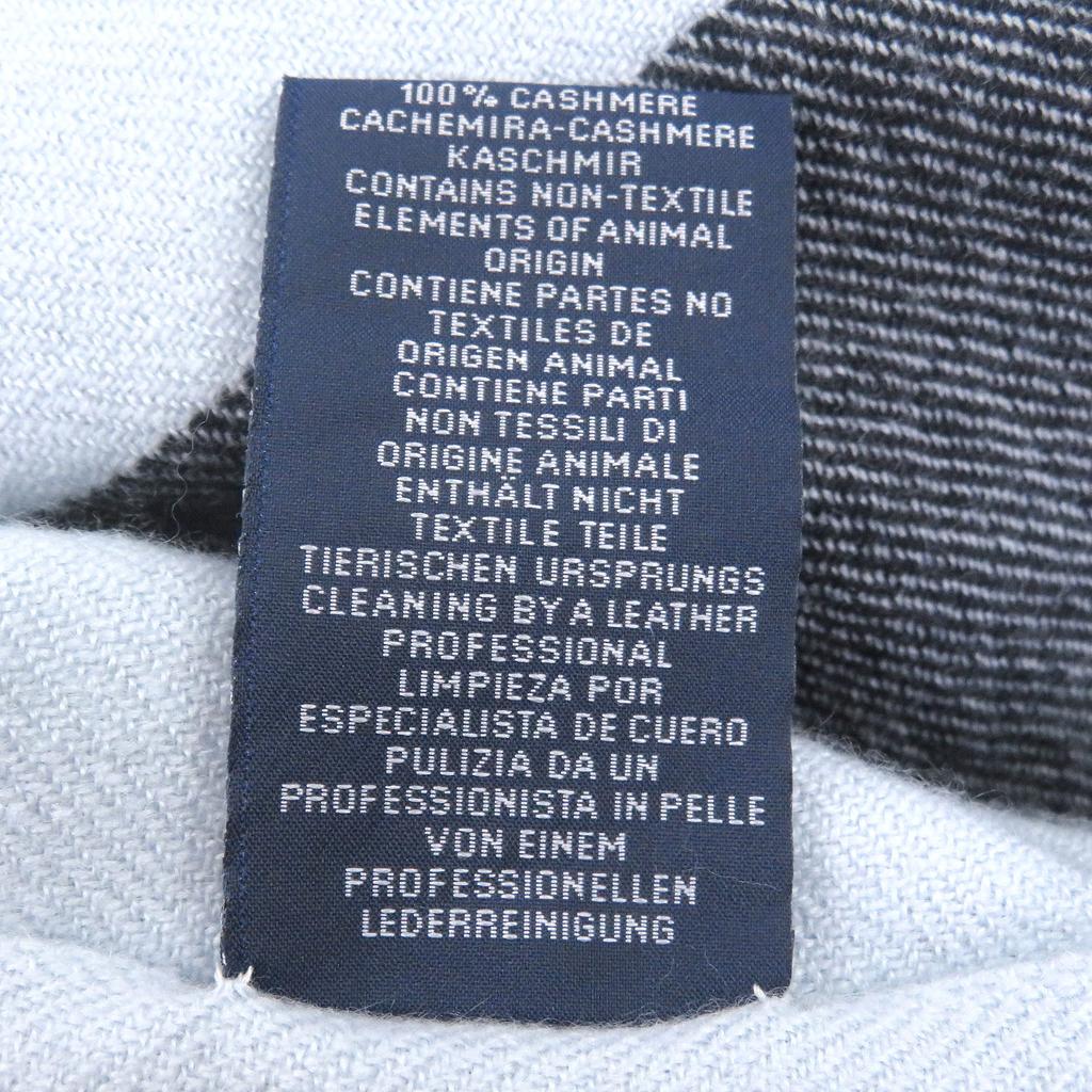 Excellent HERMES Scarf Ikat 4H H logo patch Gracie cashmere mens H394832T Used