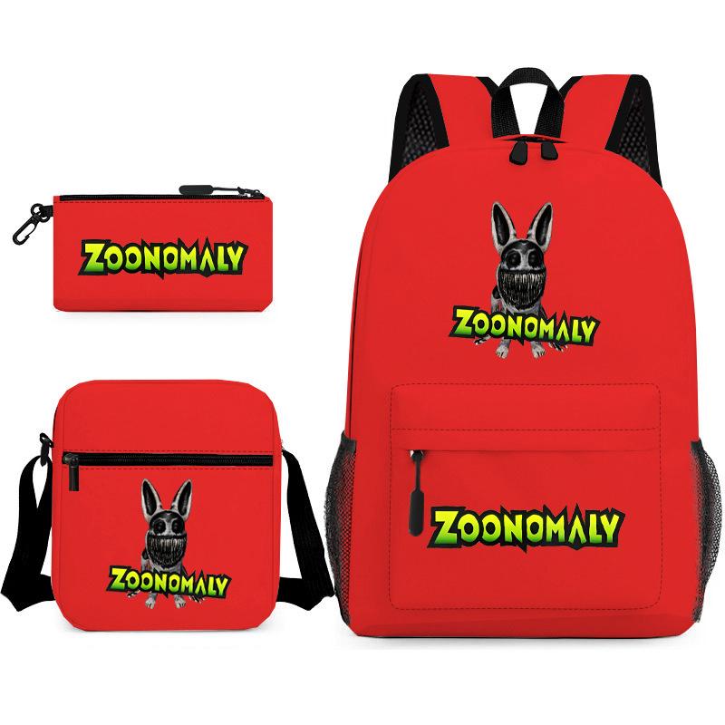 Deformed Zoo Surrounding Primary School Students Schoolbag Trend Starry Sky Backpack Leisure Three-piece Set