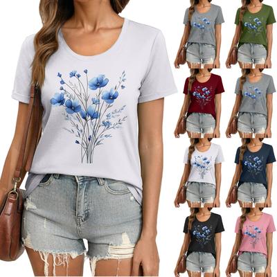 T-Shirts Kurzarm-T-Shirts für Damen, modische Oberteile, leicht, weich, lässig, Sommer-Outfits