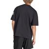 adidas Essentials T-shirt a Maniche Corte Ampia con Logo a 3 Barre Uomo Top Nero JF3615