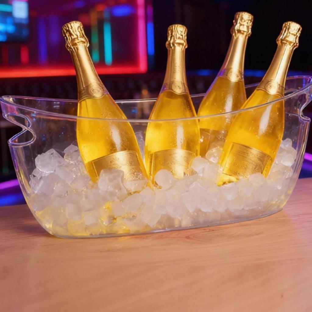 Boat-Shaped Ice Container Plastic Wine Cooler Beverage Tub Sturdy