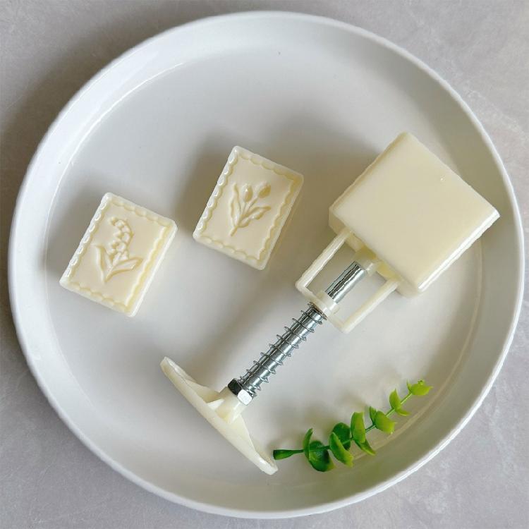Mooncakes Mold Cookie Stamp Cake Bakings Tool Festival Dessert Moulds with Stamp Pastries Mold for Bakings Enthusiasts