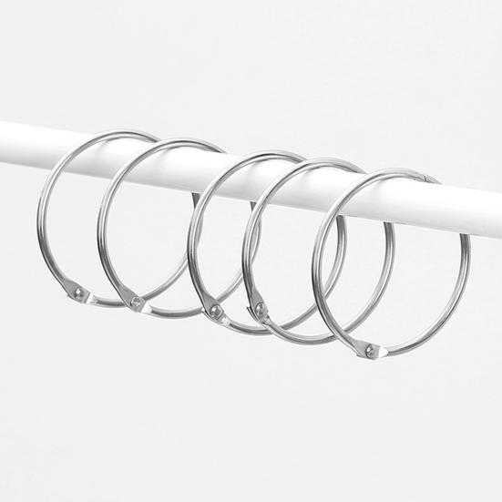 10Pcs Metal Shower Curtain Rings O Shape Shower Curtain Hooks Rings Anti-rust Curtain Hooks for Bathroom Shower Curtain Liner Room Dividers
