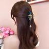 enamel Chinese Style Hair Claw Pearl Metal Shark Clip Cheongsam Design Hair Clip  Girls