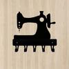 1 stuks Naaister Metalen Sleutelrek Hanger Naaimachine Thema Cadeau, Wandgemonteerde Opberg Haken IJzeren Kunst Haak voor Muur