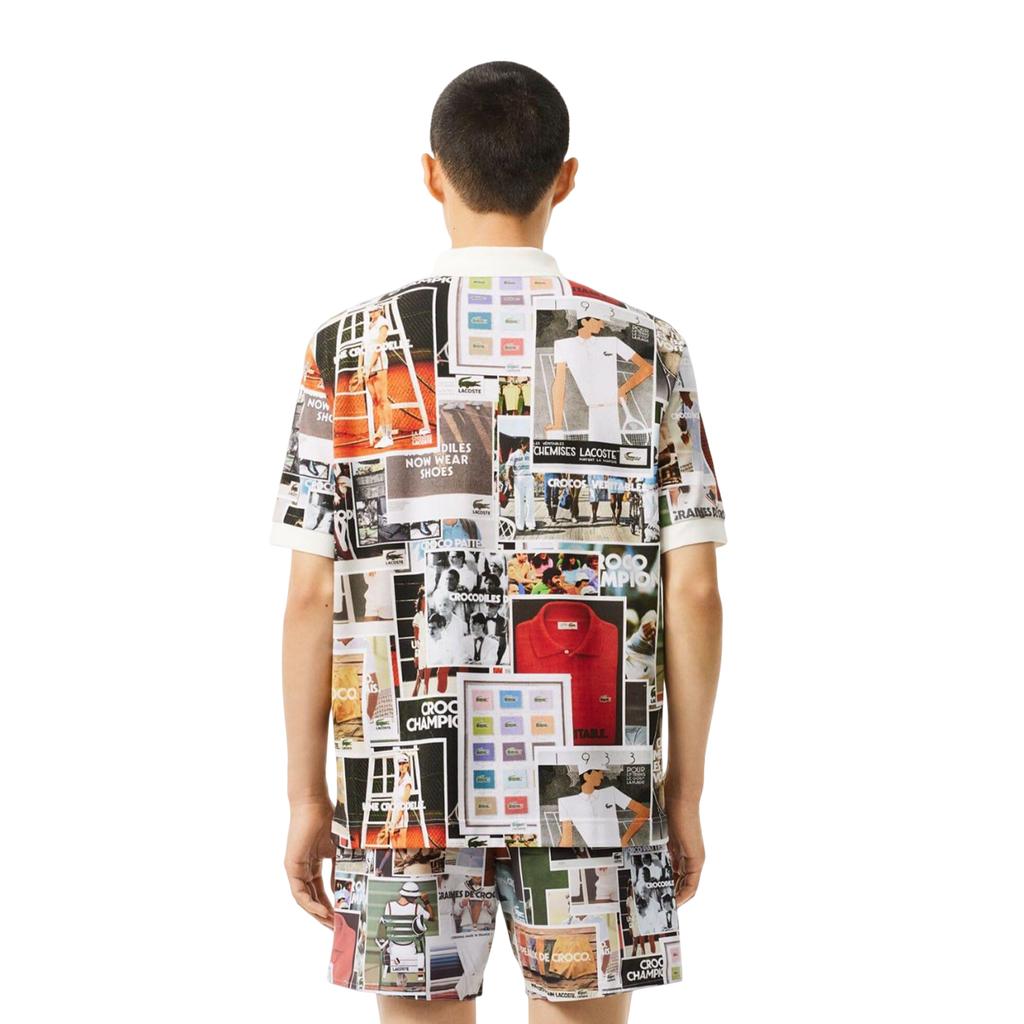 Lacoste Męska koszulka polo L.12.12 z nadrukiem o luźnym kroju