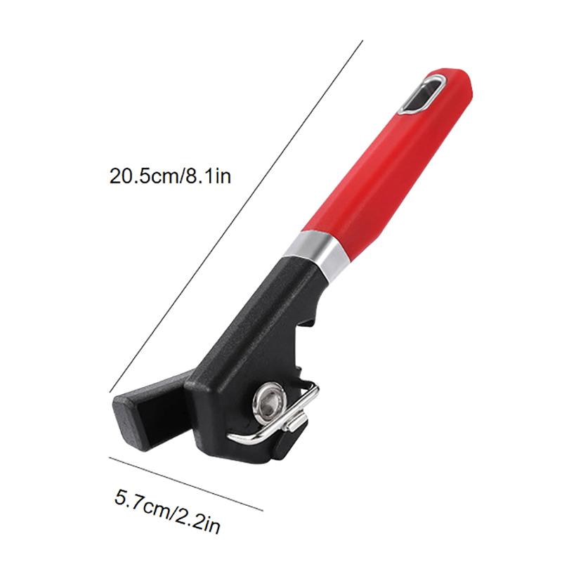 2In1 Safe Cut Can Opener, Smooth Edge Can Opener Handheld, Food Grade Stainless Steel Cutting Can Opener For Kitchen Restaurant