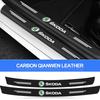 UGKV2 Fibra di Carbonio Protezione Paraurti Posteriore Auto Adesivo Protettivo per Cofano Accessori Auto per Octavia 3 A5 Rapid Kodiaq Karoq Fabia Kamiq