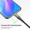 USLION 0,5 m/1 m/2 m LED 3A kabel USB typu C przewód szybkiego ładowania do Samsung Galaxy Xiaomi Huawei Note 7 kabel do transmisji danych USB-C przewód ładowarki