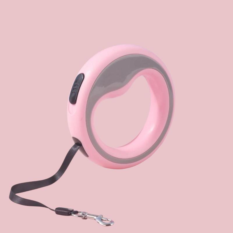 Cute Circular Macron Colored Pet Leash, Explosion-proof Punch, Automatic Retractable Dog Walking Leash, Outdoor Dog Leash