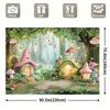 Set von 1 Magischer Waldpilzraum-Hintergrund, Fotografie-Hintergrund aus Polyesterfaser