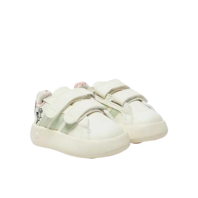 Adidas Grand Court 2.0 I Dino Baby Sneakers Cream Off-White Linen-Green JI3898