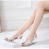 2020 sommer Neue Alle-um Sommer frauen Schuhe Ein Wort Schnalle Einfache Hang Ferse Sandalen Transparent LFD
