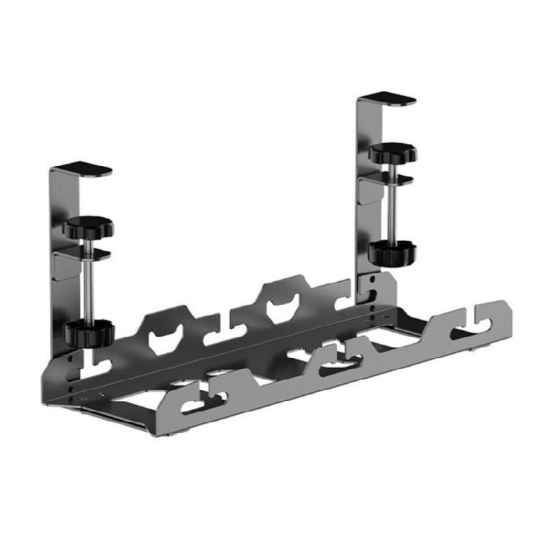 Under Desk Cable Management Tray, No Drill Iron Desk Cable Organizers, Wire Management Tray Cable Management Rack