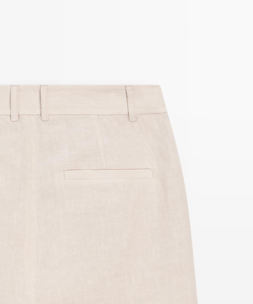 Masimodutti 100% Linen Relaxed Fit Pants