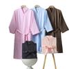Unisex Quick-Dry Cotton Waffle Bathrobe - All-Season, Absorbent, Perfect for Steam Room & Spa
