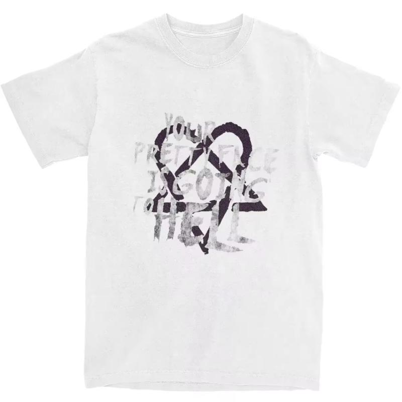 Him Band Ville Valo Heartagram Love Metal TShirt Summer Streetwear TShirts Trending Tshirt for Unisex Women ShortSleeved Tees