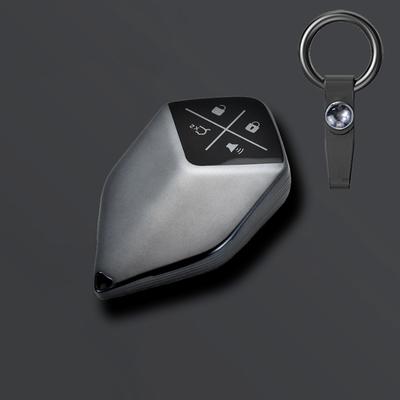Grey Tpu Car Remote Key Case Cover For Changan Deepal S7 Sl03   Car Key Shell Fob Holder Protector Keychain