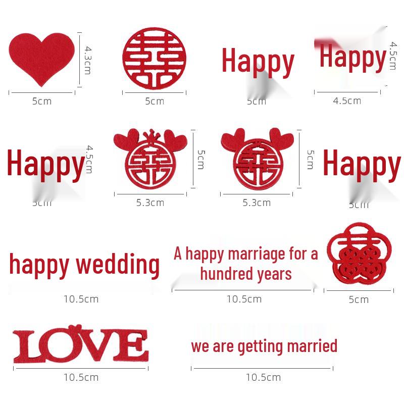 Handmade 'Xi' Wedding Stickers Set: Bridal Chamber & New House Decorations