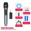 Rechargeable Wireless Microphone with Battery Display for Home KTV and Stage Live Streaming, Model One-to-Two Handheld.