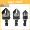 Precision Engineered 3pcs Hex Countersink Boring Bore Quick Change Drill Bit Tool Set For Wood And Metal