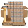 Classic Six-Layer Razor with Non-Slip Handle and Multi-Blade Head Combo