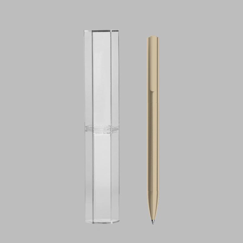 Caneta Gel Metálica Rotativa Beifa - Preta 0.5mm, Elegante Presente de Assinatura