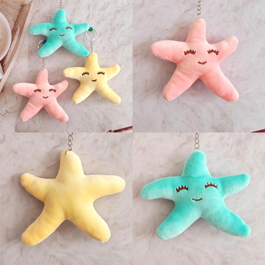 Plush Starfish Keychain Plush Toy Decorative Pendant For Kid And Teens
