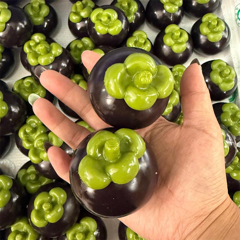 Creative Mangosteen Squishy Fidget Toy Building Block Filling No Rebound Squeeze Toy Asmr Sensory Anti Stress Toys For Adults