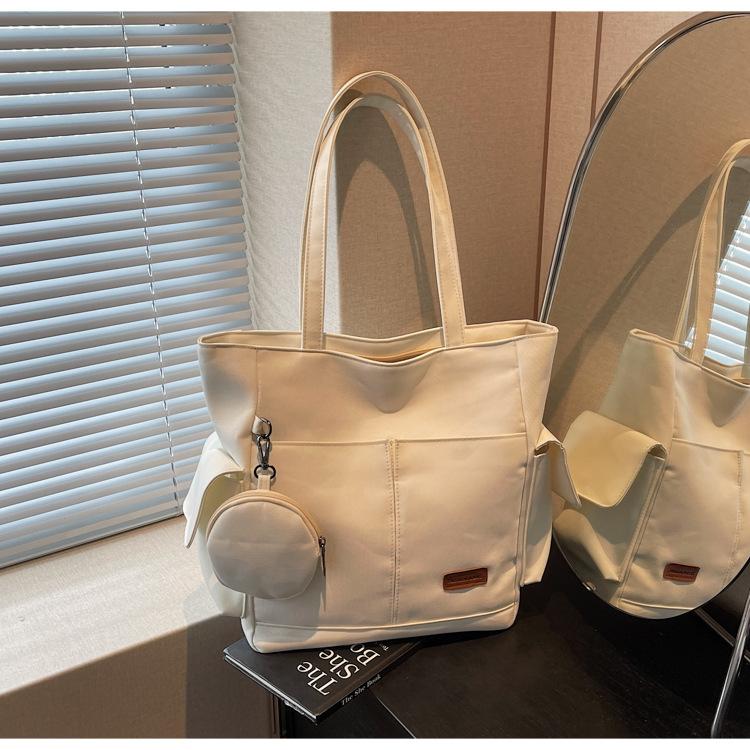 New shoulder bag canvas simple fashion handbag large capacity women's backpack multi-function handbag