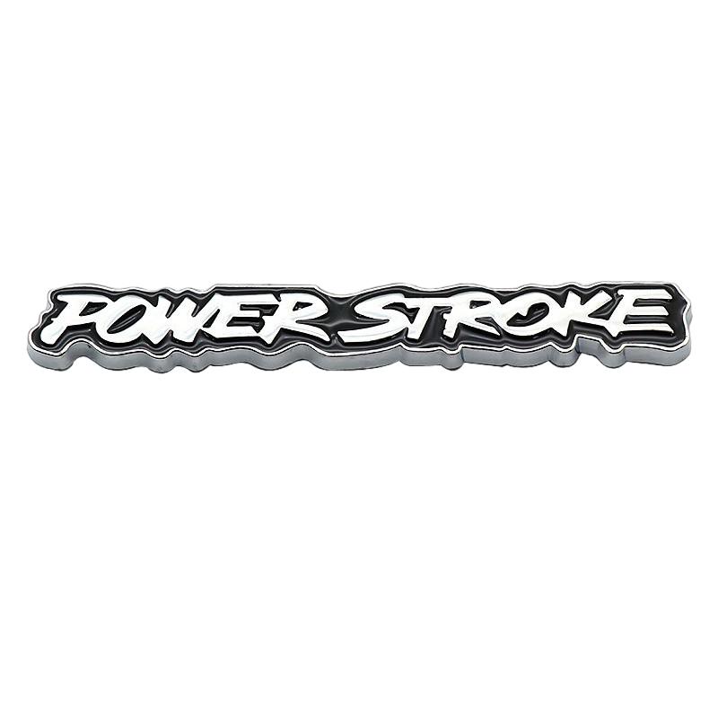 1pc 3D Metal POWER STROKE Rear Trunk Car Emblem Badge Decal For Ford Excursion 3.0 2018 F-150 F150 Auto Sticker Accessories