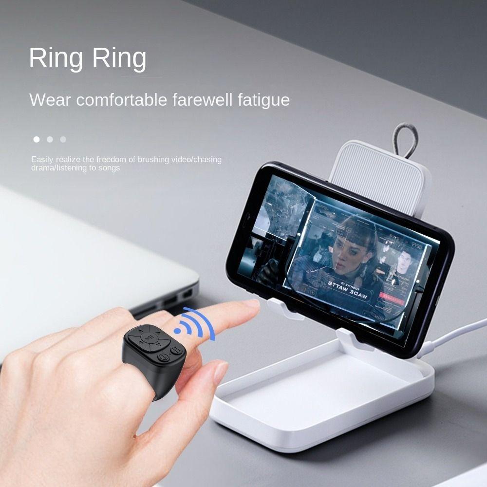Wireless Connection Ring Remote Control Bluetooth-compatible Page Turner  Video Recording