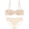 New popular French tube top strapless underwear women's suit thin big breasts show small lace gathering sexy bra cover