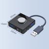USB Sound Card Plug and Play External USB Sound Adapter with 3.5mm USB Interface Volume Control for 