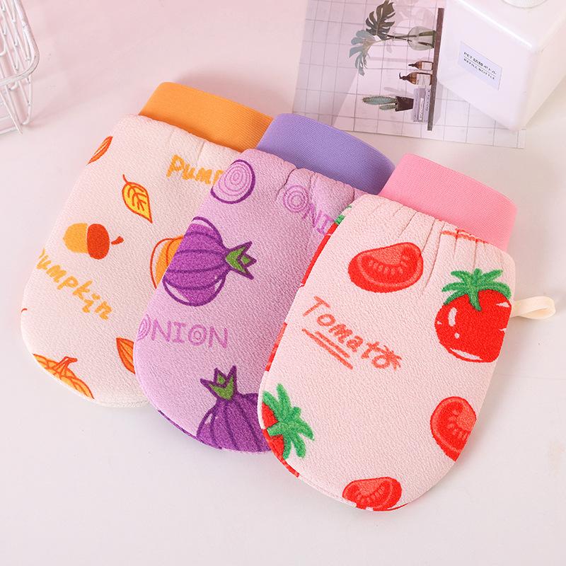 Doppelseitige Verdickte Erwachsenen-Druck-Peelinghandschuhe und Rückenpeeling-Waschlappen für das Baden zu Hause