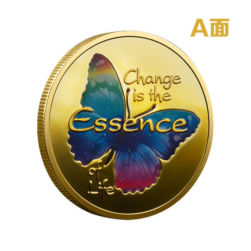 Souvenir Coin Butterfly Transformation Commemorative Coin Lucky Coin светло-зеленый